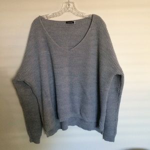 grey boohoo sweater